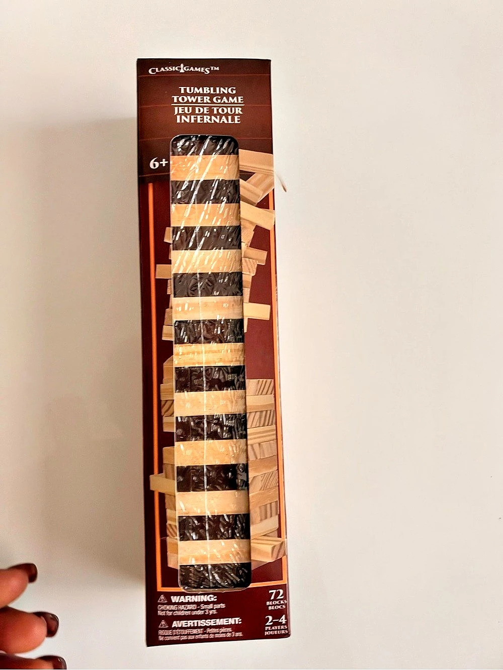 Classic Games Tumbling Tower Game 72-Piece Wooden